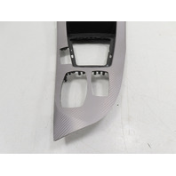 11 BMW Z4 E89 #1309 Trim, Center Console Shifter Bezel Aluminum Carbon Shadow 9150236