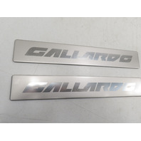 06 Lamborghini Gallardo #1310 Trim Pair, Door Sill Scuff Plate Silver Left & Right OEM
