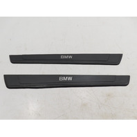 07 BMW Z4 E85 #1311 Trim Pair, Door Sill, Black OEM 7016653 7016654