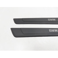 03 BMW Z4 E85 #1312 Trim Pair, Door Sill, Black OEM 7016653 7016654