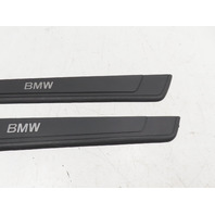 03 BMW Z4 E85 #1312 Trim Pair, Door Sill, Black OEM 7016653 7016654