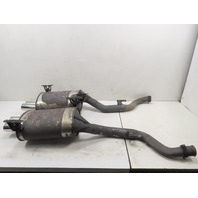 00 BMW Z3 M #1313 Exhaust Mufflers W/Mounts, OEM S52 Quad Tip