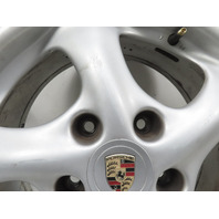 97 Porsche Boxster 986 #1315 Wheel Set, 17x8.5 17x7 Spoke Staggered OEM 99636212400 99636212605