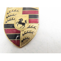 00 Porsche Boxster S 986 #1316 Emblem, Front Hood Badge Crest, Gold 911 99655921100