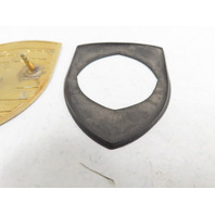 00 Porsche Boxster S 986 #1316 Emblem, Front Hood Badge Crest, Gold 911 99655921100