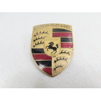 00 Porsche Boxster S 986 #1316 Emblem, Front Hood Badge Crest, Gold 911 99655921100