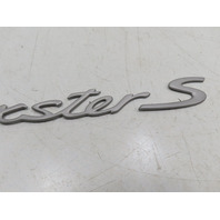 00 Porsche Boxster S 986 #1316 Emblem "Boxster S" Letters Badge Rear Trunk Black