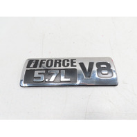 15 Toyota Tundra Crewmax #1318 emblem, door badge "iforce 5.7L V8" LH front 75474-0C030