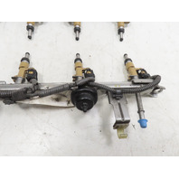 15 Toyota Tundra Crewmax #1318 Injector Set w/ Fuel Rail & Wiring Outer OEM 82127-34050 82126-34021