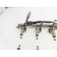 15 Toyota Tundra Crewmax #1318 Injector Set w/ Fuel Rail & Wiring Outer OEM 82127-34050 82126-34021