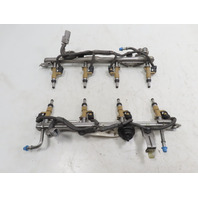 15 Toyota Tundra Crewmax #1318 Injector Set w/ Fuel Rail & Wiring Outer OEM 82127-34050 82126-34021