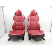 06 BMW Z4 E85 #1326 Seat Pair, Power Heated M-Sport Leather Red
