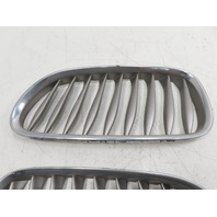 06 BMW Z4 E85 #1326 Grill Pair Bumper Kidney Grey Chrome OEM Front