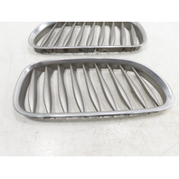 06 BMW Z4 E85 #1326 Grill Pair Bumper Kidney Grey Chrome OEM Front