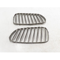 06 BMW Z4 E85 #1326 Grill Pair Bumper Kidney Grey Chrome OEM Front