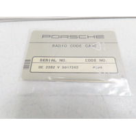 98 Porsche Boxster 986 #1328 Radio CD Player, AM FM Tuner CDR-210 911 Bluetooth 99364512001