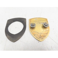 98 Porsche Boxster 986 #1328 Emblem, Front Hood Badge Crest, Gold 911 99655921100