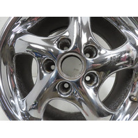98 Porsche Boxster 986 #1328 Wheel 5 Double Spoke 8.5x17 Genuine Rear Chrome 98636212605