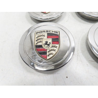 98 Porsche Boxster 986 #1328 Center Cap Set, Wheel Chrome 911 996 OEM 99636130309