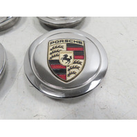 98 Porsche Boxster 986 #1328 Center Cap Set, Wheel Chrome 911 996 OEM 99636130309