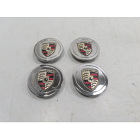 98 Porsche Boxster 986 #1328 Center Cap Set, Wheel Chrome 911 996 OEM 99636130309