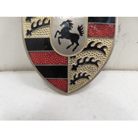 01 Porsche Boxster S 986 #1330 Emblem, Front Hood Badge Crest, Gold 911 99655921100