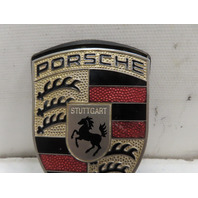 01 Porsche Boxster S 986 #1330 Emblem, Front Hood Badge Crest, Gold 911 99655921100