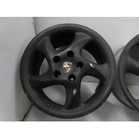 01 Porsche Boxster S 986 #1330 Wheel Set Turbo Twist 18x9 18x7.5 OEM
