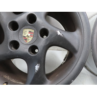01 Porsche Boxster S 986 #1330 Wheel Set Turbo Twist 18x9 18x7.5 OEM