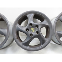 01 Porsche Boxster S 986 #1330 Wheel Set Turbo Twist 18x9 18x7.5 OEM