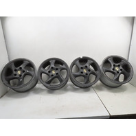 01 Porsche Boxster S 986 #1330 Wheel Set Turbo Twist 18x9 18x7.5 OEM