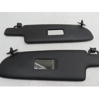 87 Porsche 928 S4 #1331 Sunvisor Pair, Vinyl Front Black OEM