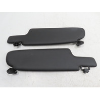 87 Porsche 928 S4 #1331 Sunvisor Pair, Vinyl Front Black OEM