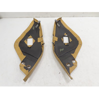 87 Porsche 928 S4 #1331 Trim Pair, Rear Seatbelt Seat Panel Champagne