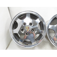87 Porsche 928 S4 #1331 Wheel Set Chrome 7 Spoke 8Jx16 D90