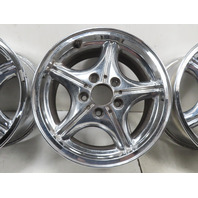 96 BMW Z3 E36 1.9L #1333 Wheel Set, Style 35 Z-Star 16x7 Chrome 36111092260