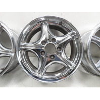 96 BMW Z3 E36 1.9L #1333 Wheel Set, Style 35 Z-Star 16x7 Chrome 36111092260