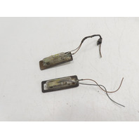1988 BMW 325i E30 #1336 Light Lamp Pair License Plate w/ Wiring Rear 63261372763 63261372764