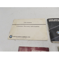 1988 BMW 325i E30 #1336 Owner's Manual & Books Convertible