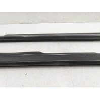 1988 BMW 325i E30 #1336 Trim Pair, Door Sill Scuff Plate Black 51471933721, 51471933722