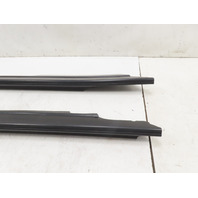 1988 BMW 325i E30 #1336 Trim Pair, Door Sill Scuff Plate Black 51471933721, 51471933722