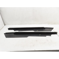 1988 BMW 325i E30 #1336 Trim Pair, Door Sill Scuff Plate Black 51471933721, 51471933722