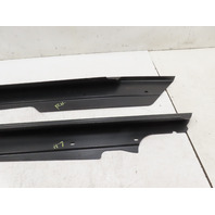 1988 BMW 325i E30 #1336 Trim Pair, Door Sill Scuff Plate Black 51471933721, 51471933722