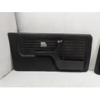 1988 BMW 325i E30 #1336 Door Panel Pair Vinyl w/ Handle LH & RH Convertible Blk