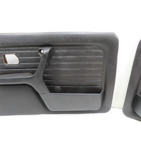 1988 BMW 325i E30 #1336 Door Panel Pair Vinyl w/ Handle LH & RH Convertible Blk
