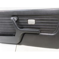 1988 BMW 325i E30 #1336 Door Panel Pair Vinyl w/ Handle LH & RH Convertible Blk