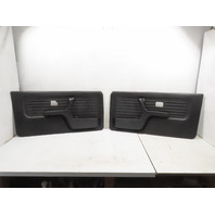 1988 BMW 325i E30 #1336 Door Panel Pair Vinyl w/ Handle LH & RH Convertible Blk