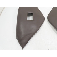 85 Porsche 928 S #1338 Trim Pair, Rear Seatbelt Seat Well Panel Brown