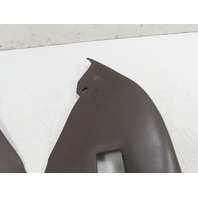 85 Porsche 928 S #1338 Trim Pair, Rear Seatbelt Seat Well Panel Brown
