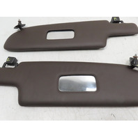 85 Porsche 928 S #1338 Sunvisor Pair, Vinyl Front Brown OEM